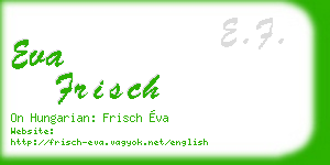 eva frisch business card